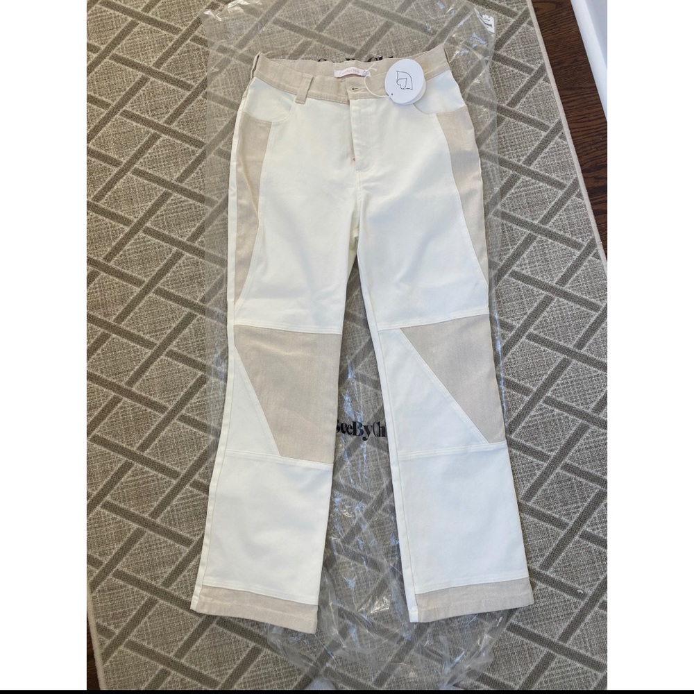See by Chloe white and cream pants